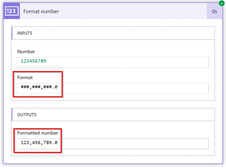 Power Automate Format Number