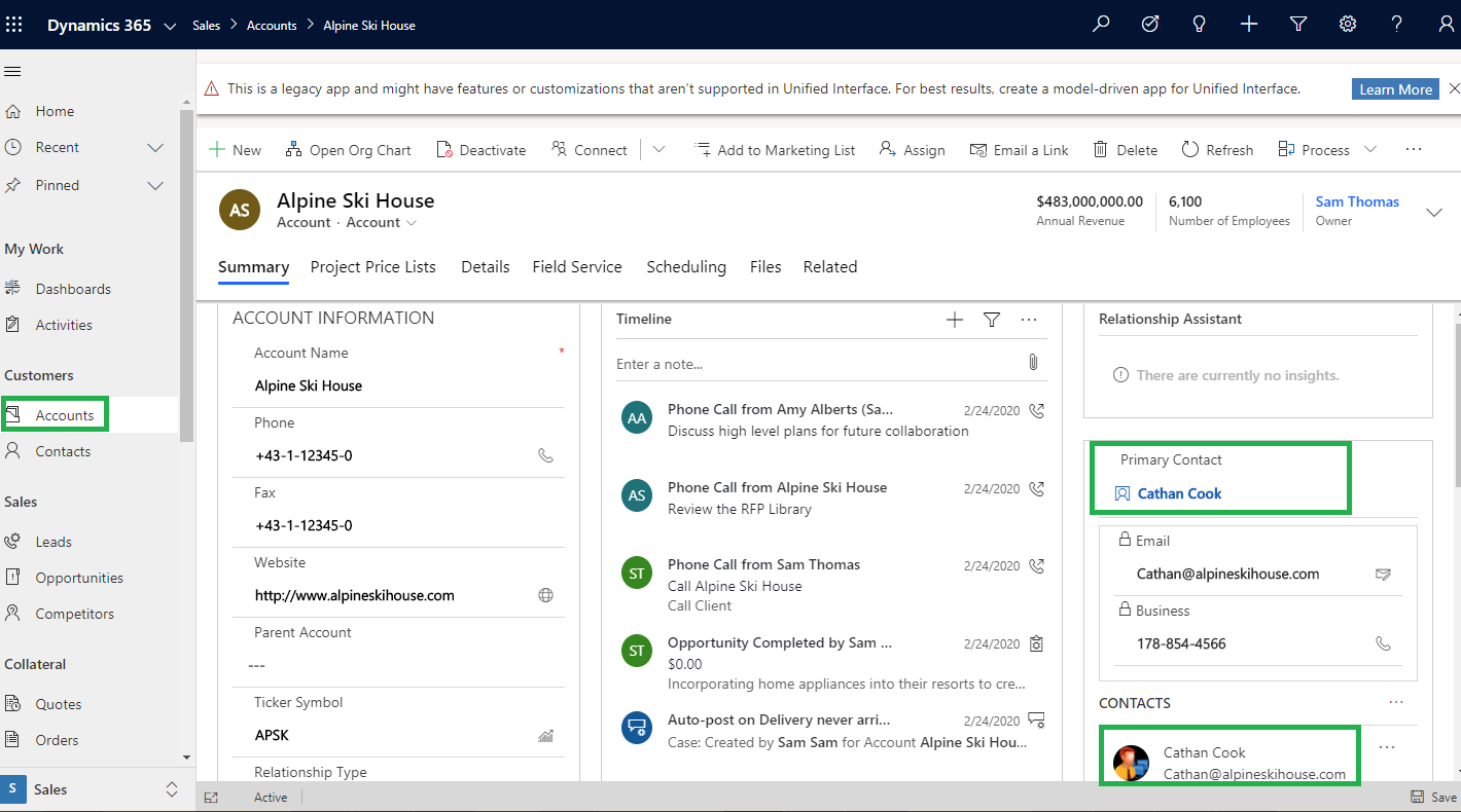 How To View Contact And Owner Details In Dynamics 365 Crm Record