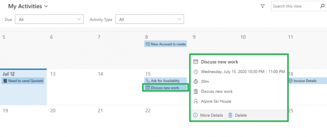 Create, View, Find and Manage records easily using Enhanced Calendar ...