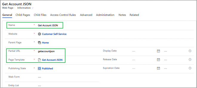 Use of JSON Type Web Templates in PowerApps Portals - Microsoft ...