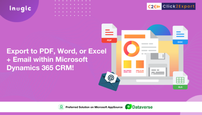 Export to PDF, Word, or Excel + Email within Microsoft Dynamics 365 CRM ...