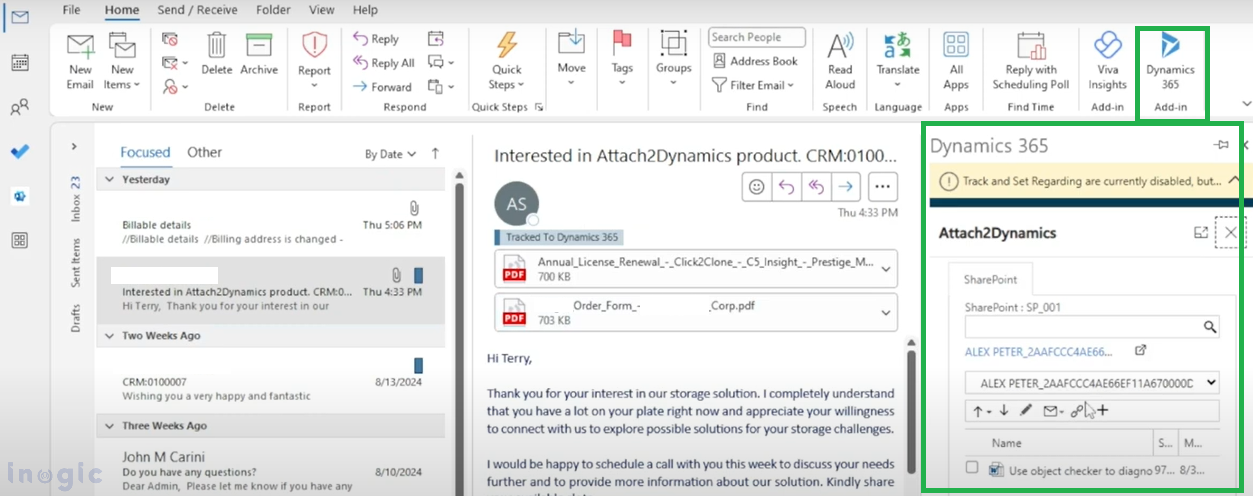 Migrate Attachments from Outlook to Cloud Storage with Dynamics 365