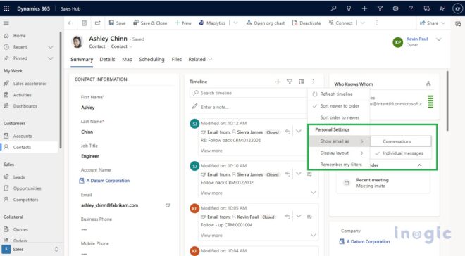 Ease the use of Dynamics 365 Timeline - Microsoft Dynamics 365 CRM Tips ...