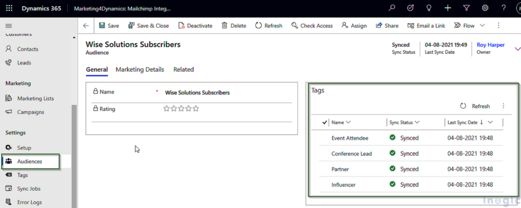 6 User-Friendly steps to connect Dynamics 365 CRM with Mailchimp ...