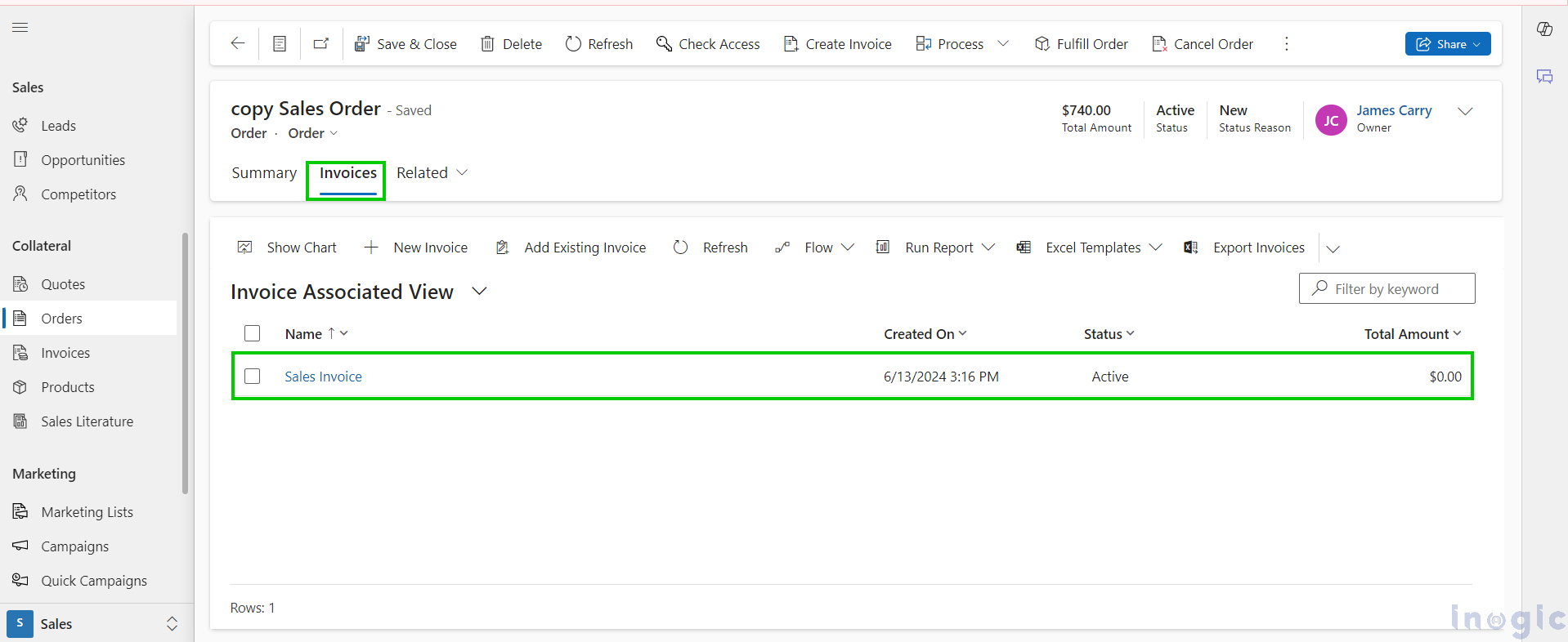 Clone Dynamics 365 CRM Sales Order Records 