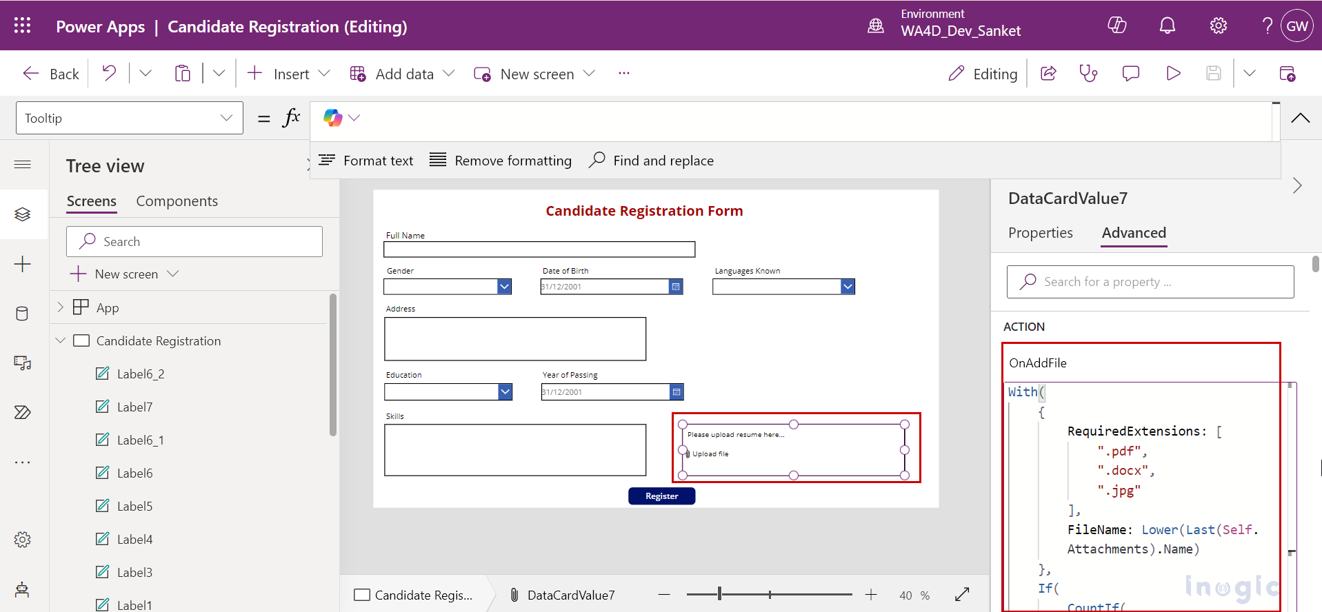 Attachment Control in Power Apps