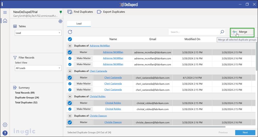 Duplicate Dynamics 365 CRM Data