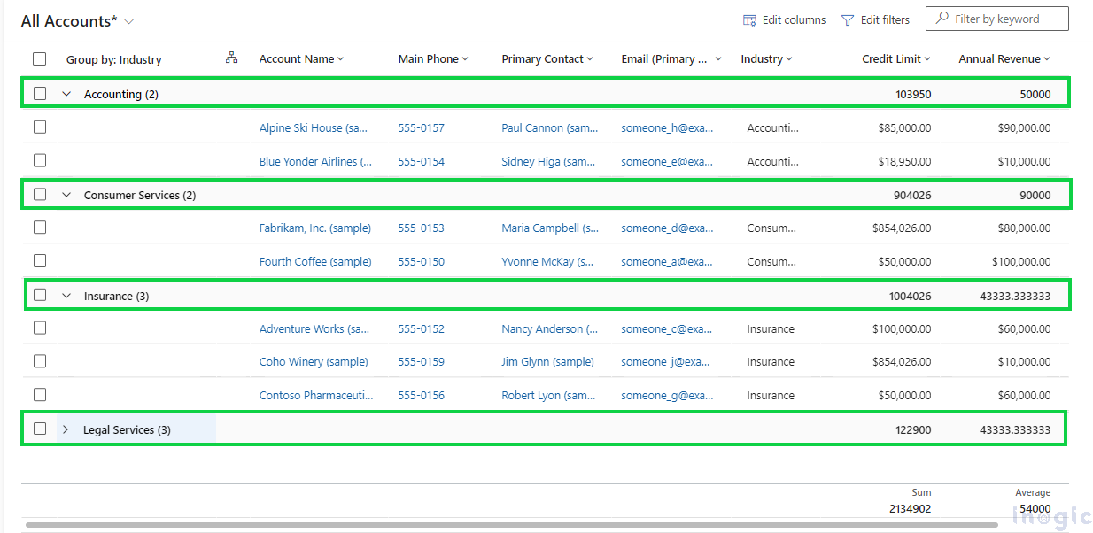 Enhanced Grouping and Aggregation Features in Microsoft Dynamics 365 CRM for Views and Subgrids