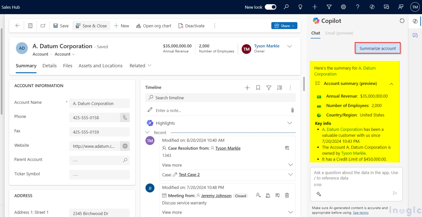 Get AI Generated 360-Degree View of Account Summary in Dynamics 365 Sales [PREVIEW]