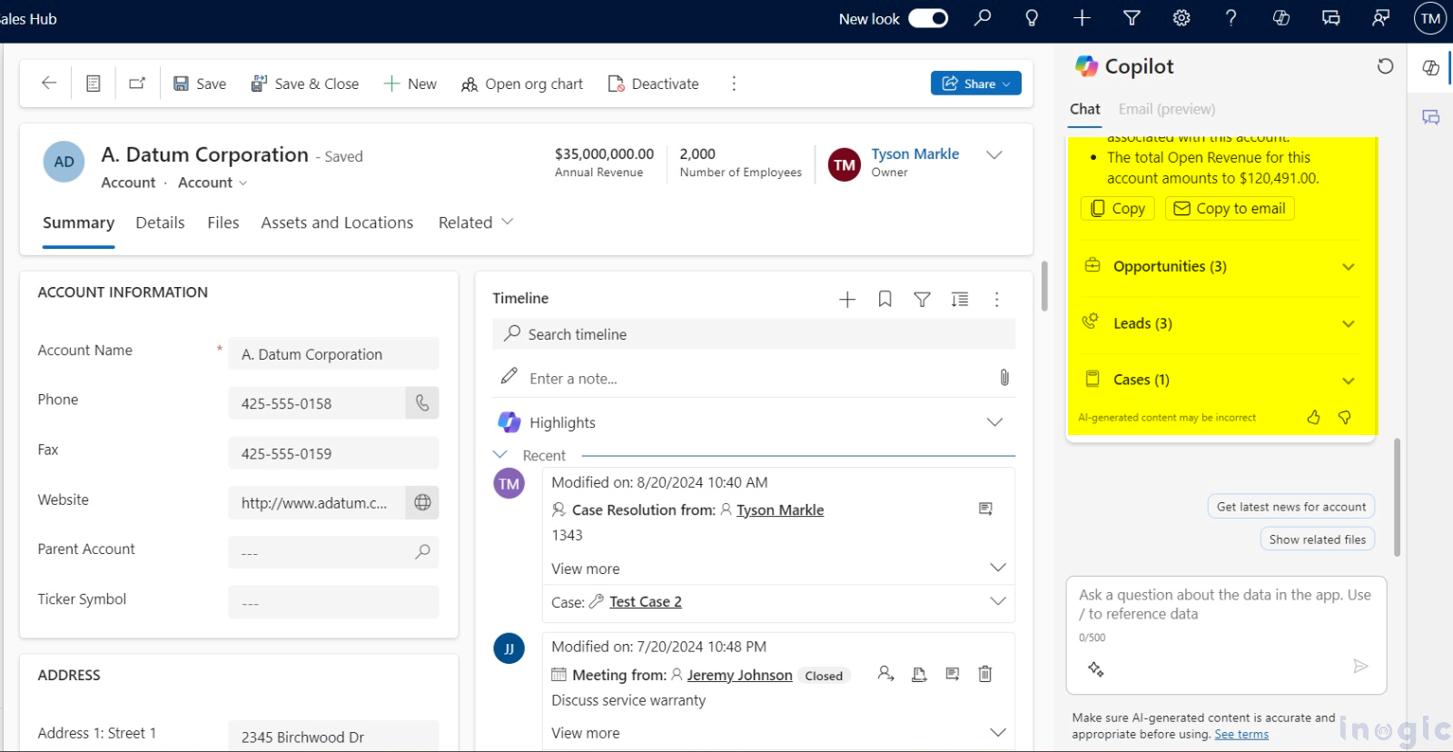 Get AI Generated 360-Degree View of Account Summary in Dynamics 365 Sales [PREVIEW]