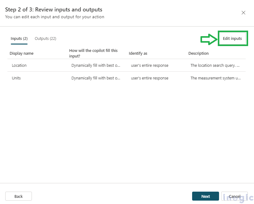 Configuring copilot by using different end user authentication for actions 