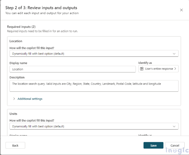 Configuring copilot by using different end user authentication for actions 