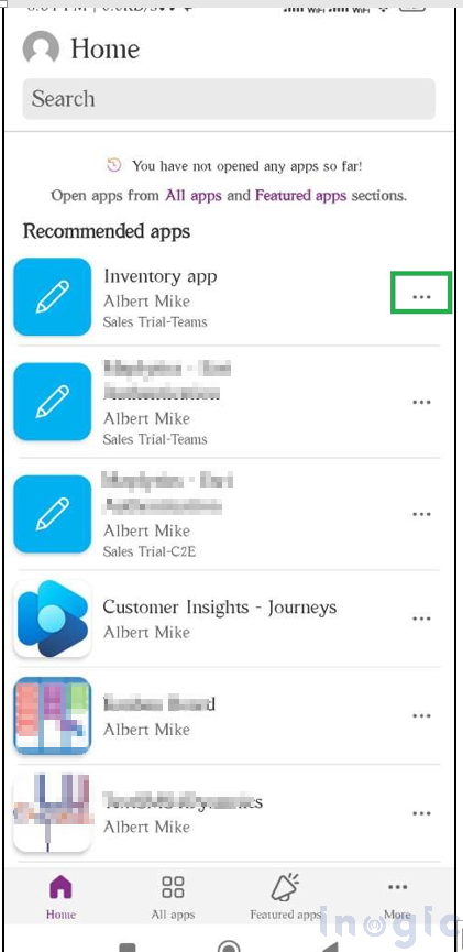 How to set a PowerApps mobile app as a startup app