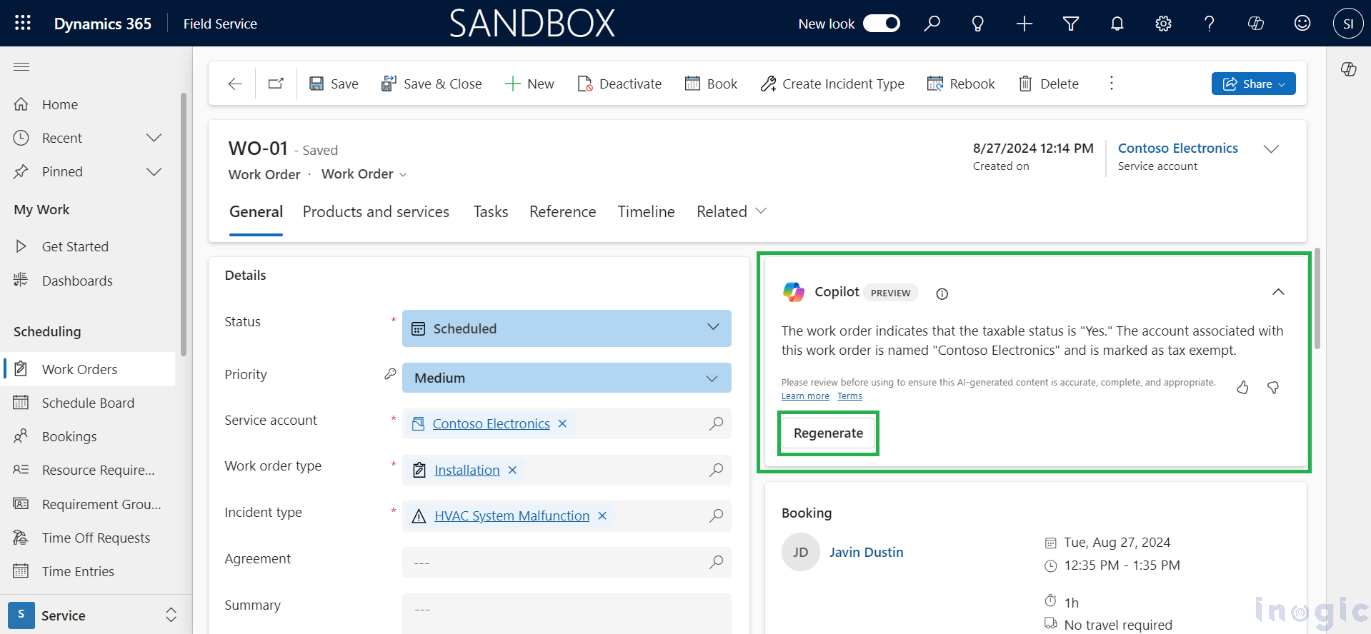 Copilot in Dynamics 365 Field Service 