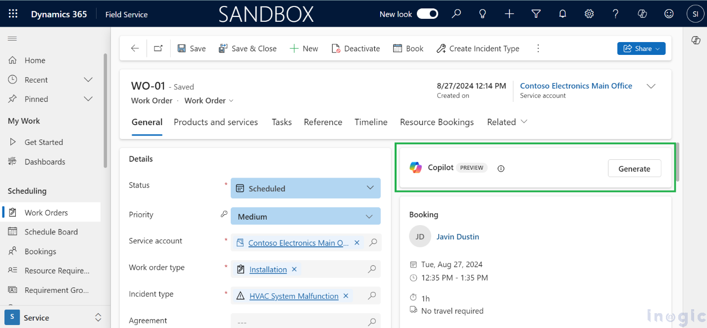 Copilot in Dynamics 365 Field Service 