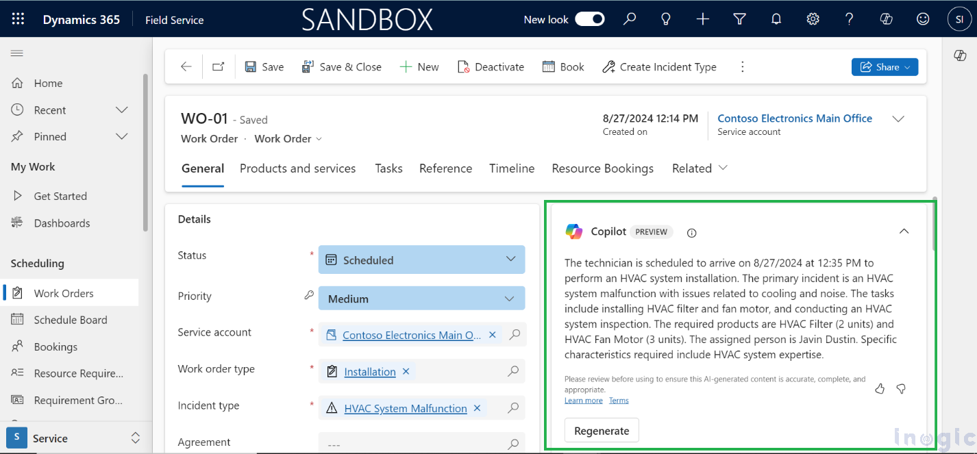 Copilot in Dynamics 365 Field Service 