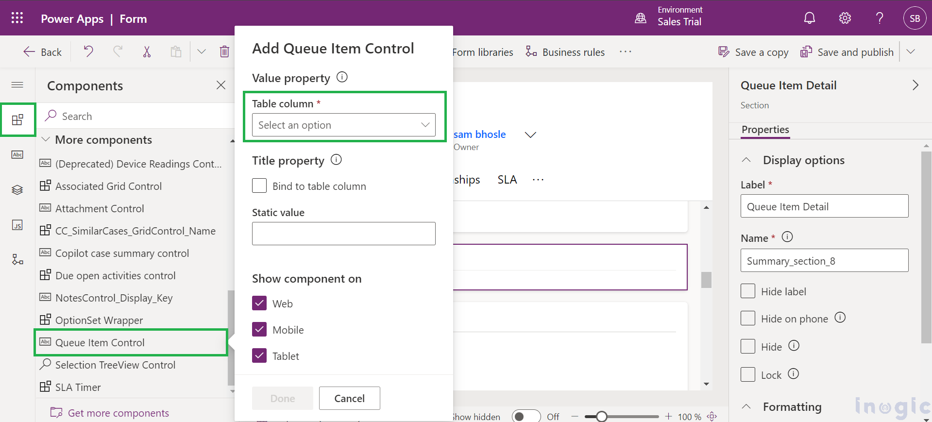 New Queue Items Control in Dynamics 365 Customer Service