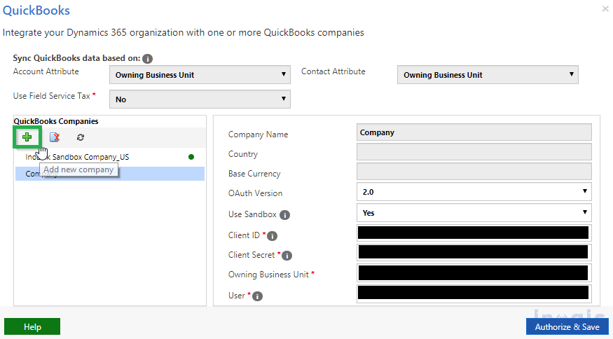 Dynamics 365 CRM with QuickBooks Integration