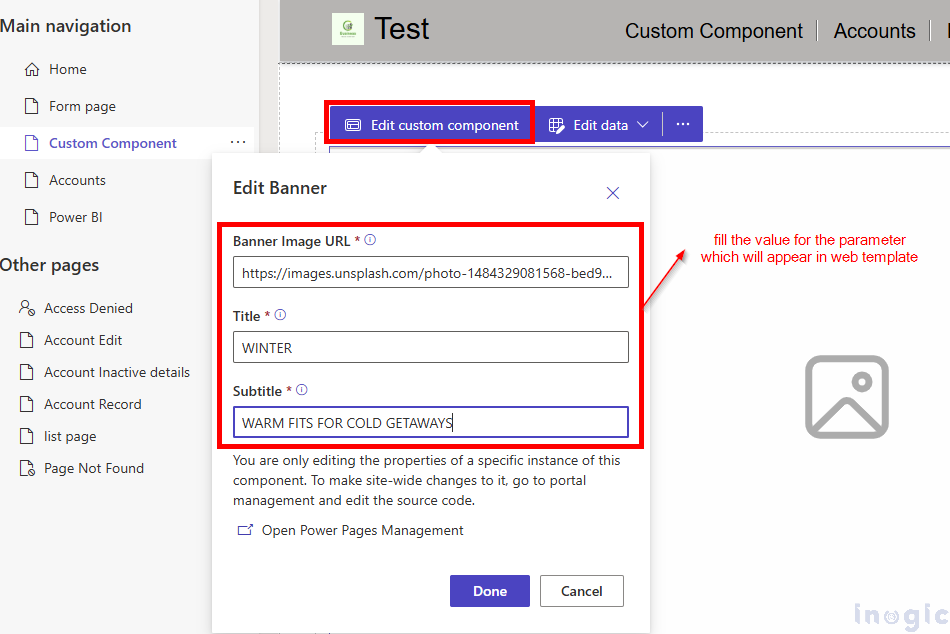 Custom Component in Power Pages Portal 