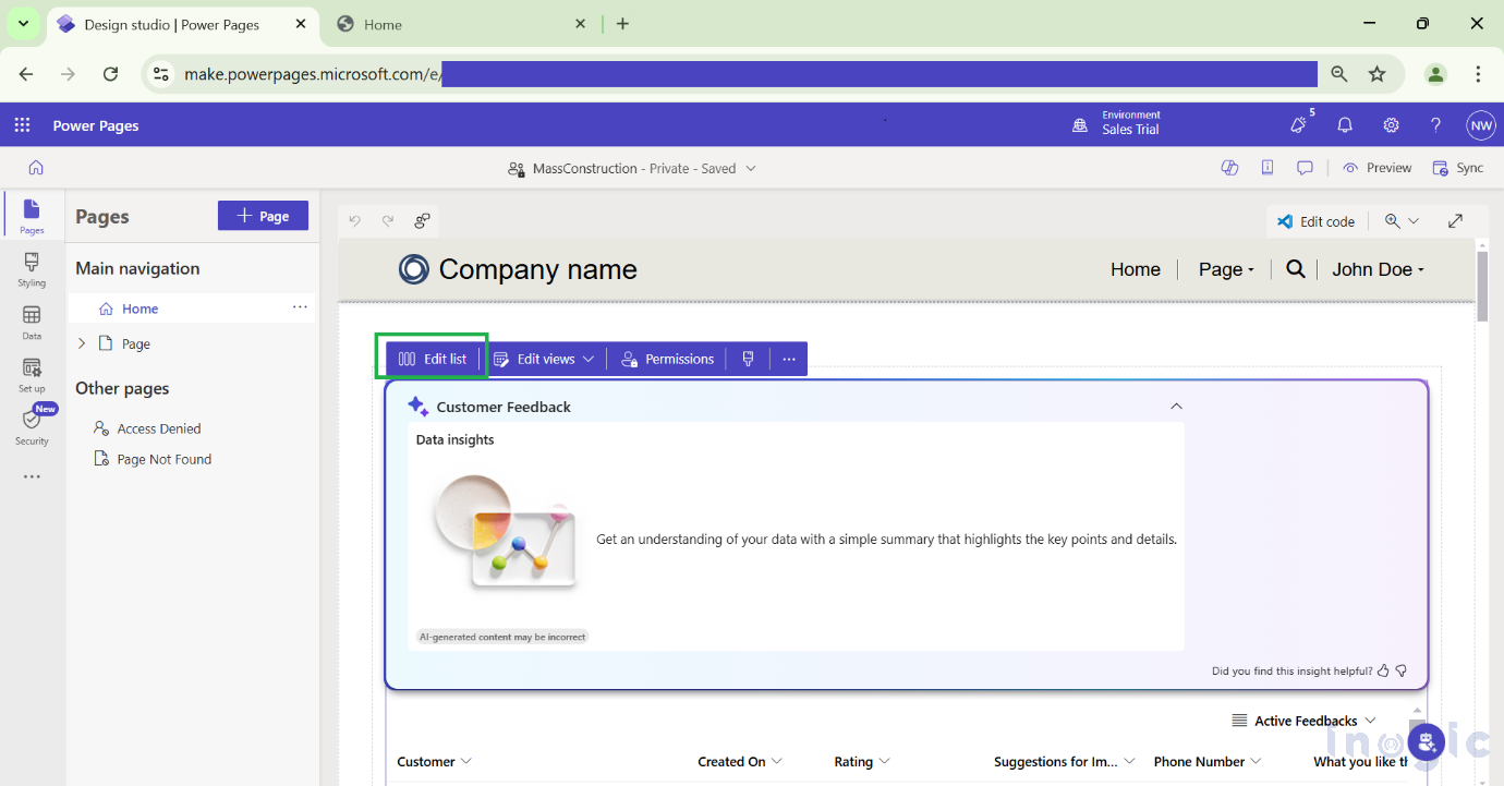 Adding AI Summary for Enhanced Data Visualizations in Power Pages