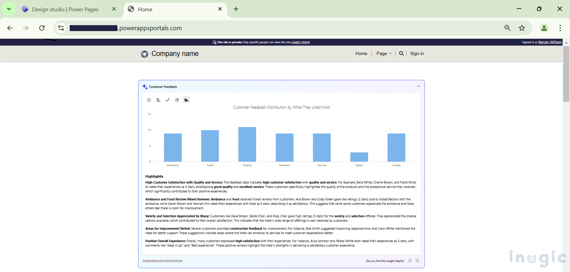 AI Summary for Enhanced Data Visualizations in Power Pages