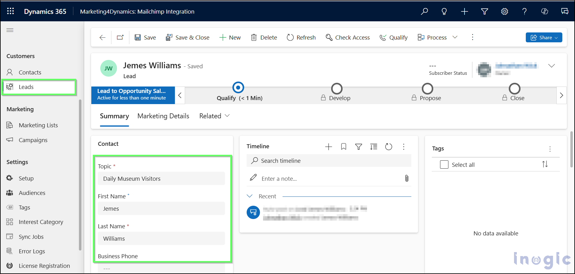 Track Marketing Campaigns in Dynamics 365 CRM and Mailchimp