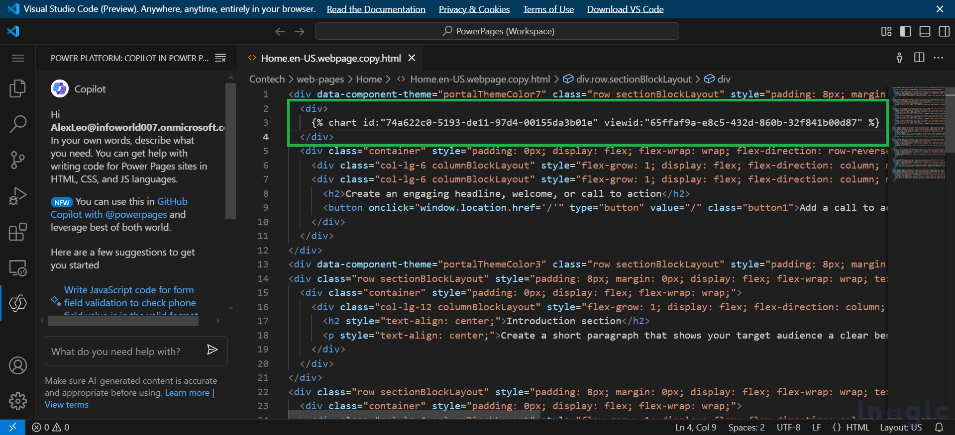 Model-Driven App Chart to a Power Pages Portal