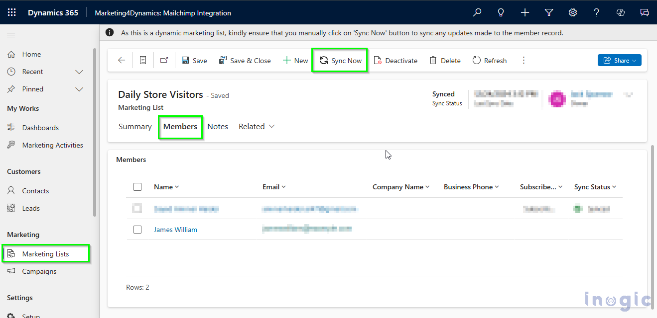 Track Marketing Campaigns in Dynamics 365 CRM and Mailchimp