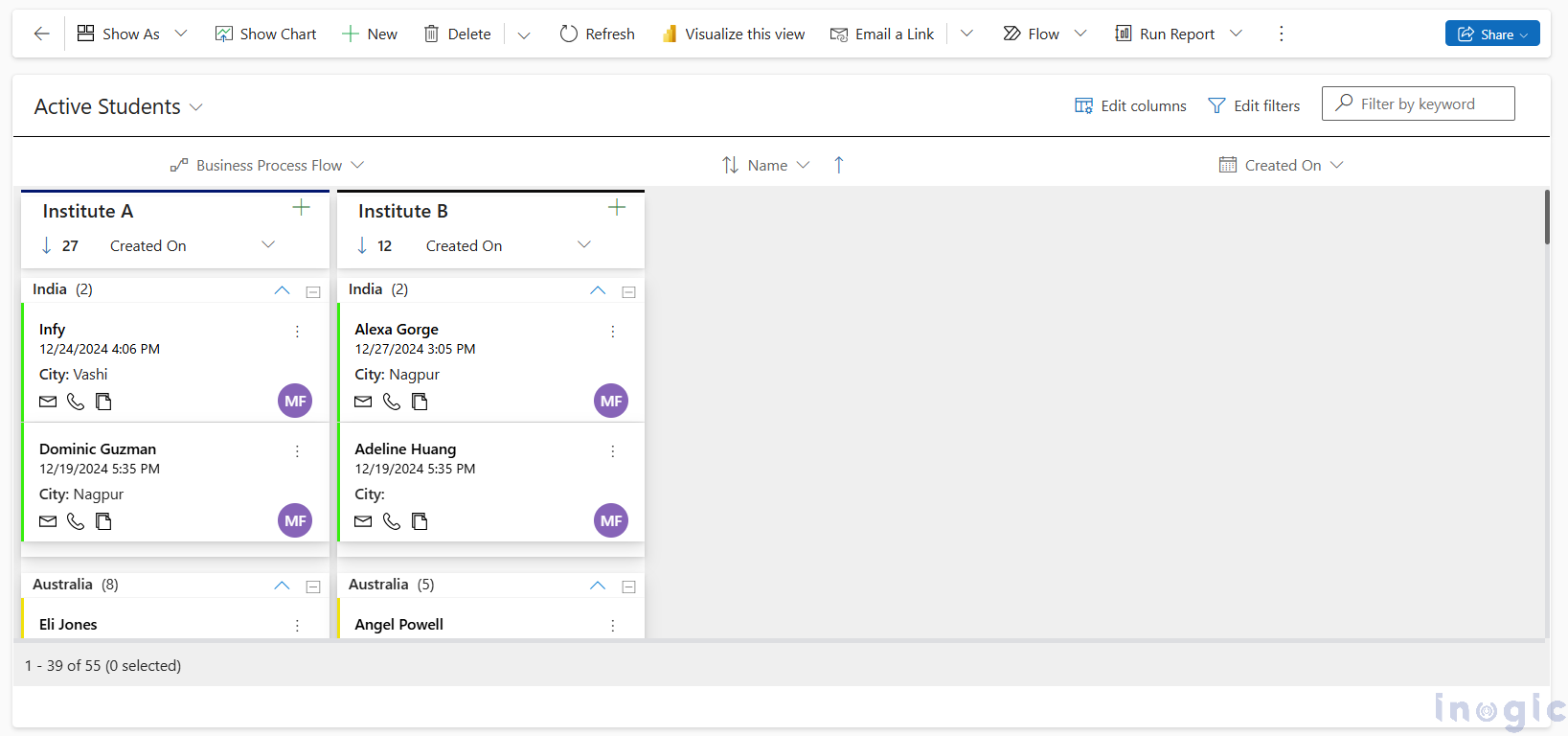 Dynamics 365 CRM Kanban Board