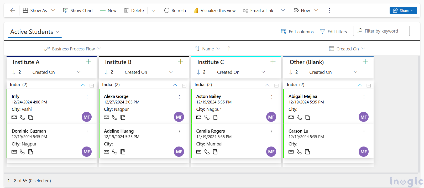 Dynamics 365 CRM Kanban Board