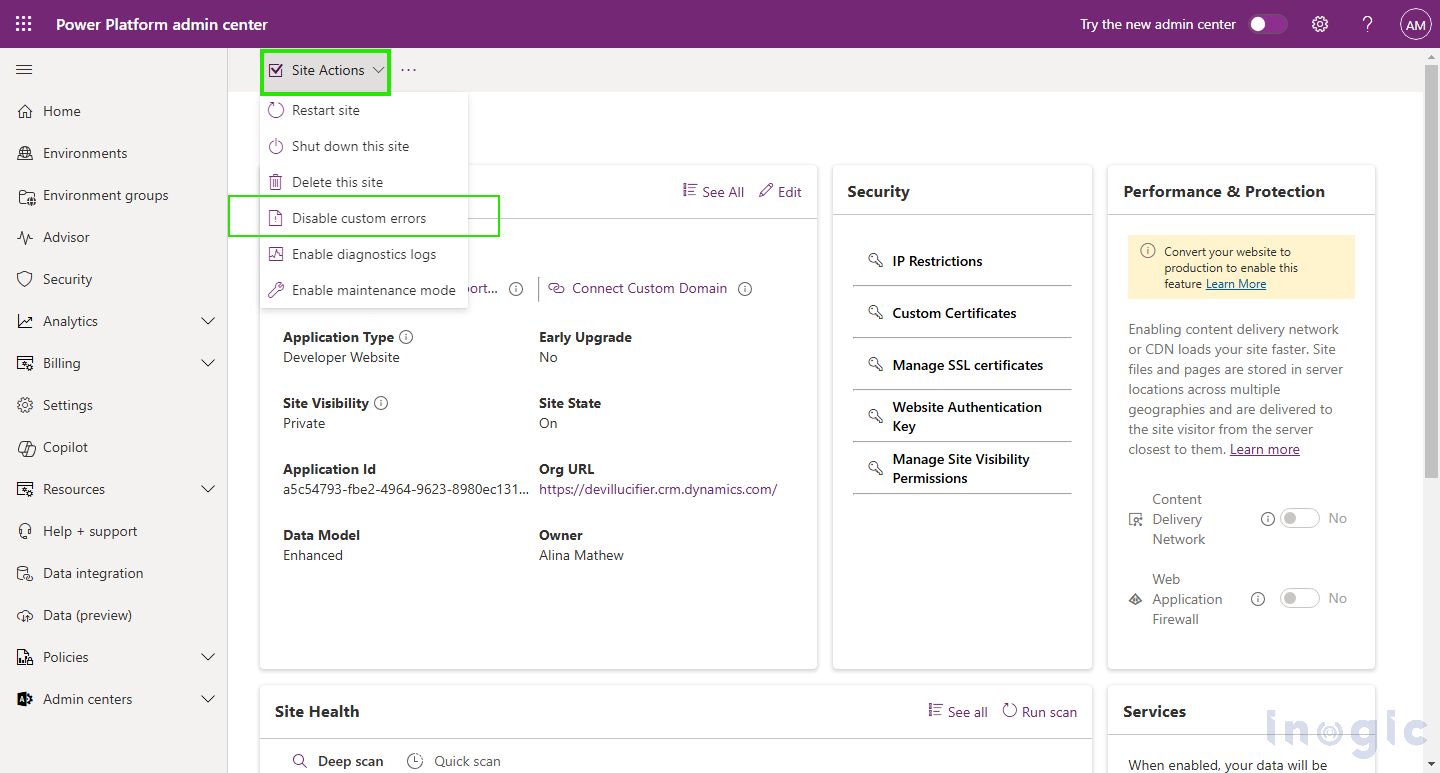 Power Pages Portal Security Scan Feature