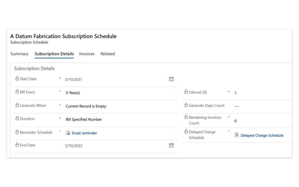 Automate Subscription and Billing processes in Dynamics 365 CRM