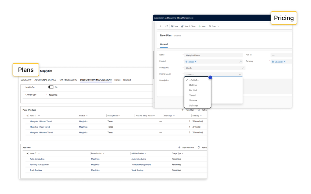 Support for Various Plans and Pricing Models