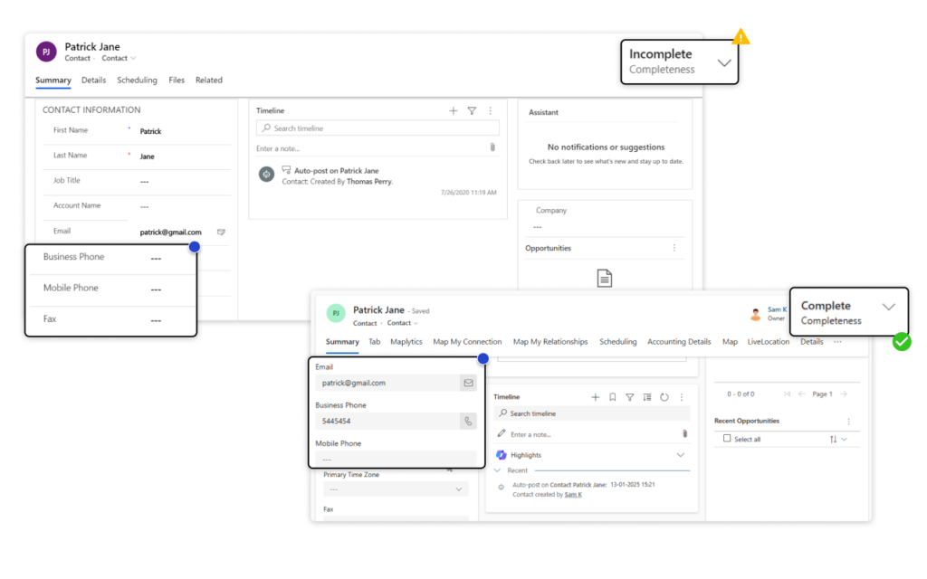 Ensure Data Completeness in Your CRM Records​