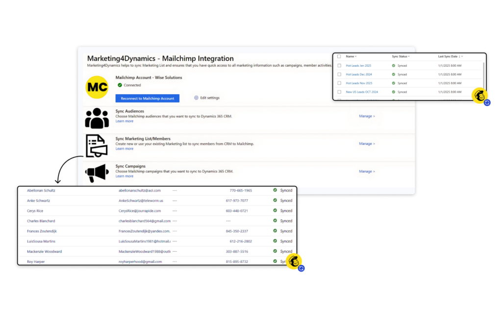 Two-way Sync between MailChimp and Dynamics 365 CRM​